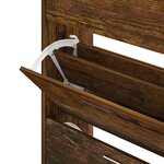 vidaXL Armoire à chaussures Chêne fumé 63x24x103 cm Bois d'ingénierie