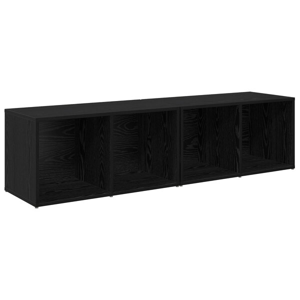 vidaXL Ensemble meuble TV 2 Pièces Chêne noir 37 x 35 x 107 cm