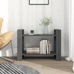 vidaXL Bibliothèque/Séparateur de pièce Gris 80x35x56 5 cm Pin solide