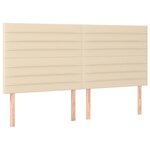 vidaXL Sommier à lattes de lit avec matelas Crème 160x200 cm Tissu