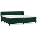 vidaXL Sommier à lattes de lit et matelas Vert foncé 200x200cm Velours