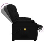 vidaXL Fauteuil de massage Noir Similicuir