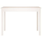 vidaXL Table à manger Blanc 110x55x75 cm Bois massif de pin