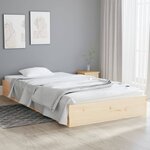 vidaXL Cadre de lit bois massif 100x200 cm