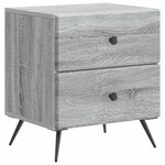 vidaXL Cabinet de chevet avec tiroir Sonoma gris 43 x 34 5 x 47 5 cm