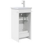 vidaXL Meuble de salle de bain avec évier Blanc 42 x 40 x 84 5 cm