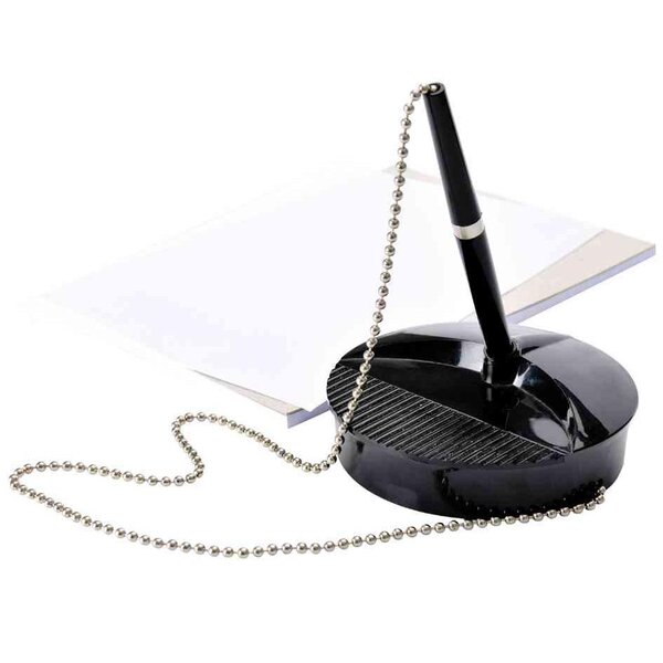 Stylo sur Socle Chaînette Chromée 52cm Noir FELLOWES