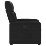 vidaXL Fauteuil inclinable noir tissu microfibre