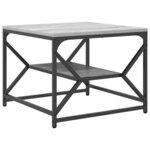 vidaXL Table basse Sonoma gris 51 x 50 x 40 cm
