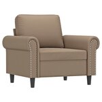 vidaXL Fauteuil Cappuccino 60 cm Similicuir