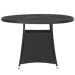 vidaXL Ensemble à manger de jardin 5 Pièces Résine tressée Noir