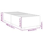 vidaXL Cadre de lit Gris 90x200 cm Similicuir