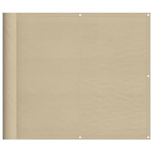 vidaXL Écran de balcon beige 90x1000 cm 100  polyester oxford