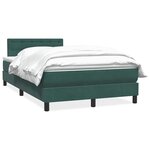 vidaXL Sommier à lattes de lit et matelas vert foncé 120x210cm velours
