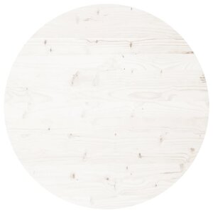 vidaXL Dessus de table rond blanc Ø70x3 cm bois de pin massif