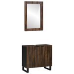 vidaXL Ensemble de mobilier de salle de bain 2 Pièces Noisette Marron