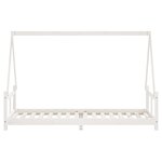 vidaXL Cadre de lit pour enfants blanc 80x200 cm bois de pin massif