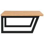 vidaXL Étagère de vasque murale acier et bois de chêne massif