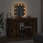 vidaXL Table de Toilette avec tiroir 3 Pièces Marron 50 x 41 x 135 cm