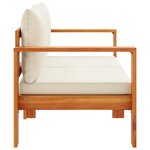 vidaXL Canapé de jardin avec coussins 2 places bois massif d'acacia