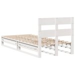 vidaXL Cadre de lit sans matelas blanc 75x190 cm bois de pin massif