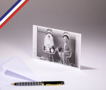 Carte simple l'œil du photographe créée et imprimée en france - chez le coiffeur