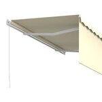 vidaXL Auvent manuel rétractable avec store 3x2 5 m Crème