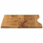 vidaXL Dessus de bureau avec courbe 90x50x2 5 cm manguier massif brut