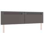 vidaXL Tête de lit Montage mural avec tête de lit Gris 200 cm PVC