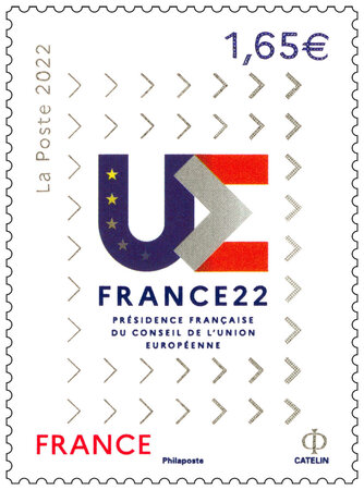 Timbre - Présidence française du Conseil de l'Union Européenne - Lettre internationale