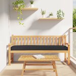 vidaXL Coussins de Pallette pour Banc 2 Pièces Noir 200x40x8 cm Tissu Oxford