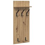 vidaXL Porte-manteau mural chêne artisanal 90 x 40 x 10 cm