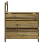 vidaXL Canapé de jardin accoudoir avec table d'appoint pin imprégné