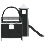 vidaXL Lit mezzanine pour enfants Noir 99 5 x 200 cm Métал