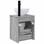 vidaXL Meuble de lavabo mural Sonoma gris 39 x 41 x 64 5 cm