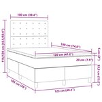 vidaXL Sommier à lattes de lit et matelas gris foncé 120x190cm velours