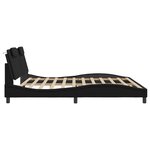 vidaXL Cadre de lit avec LED sans matelas noir 200x200 cm