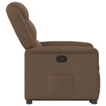 vidaXL Fauteuil inclinable Marron Tissu