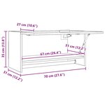 vidaXL Garde-robe gris béton 70x32 5x35 cm bois d'ingénierie