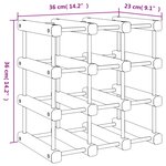 vidaXL Casier à vin pour 12 bouteilles 36x23x36 cm bois massif de pin