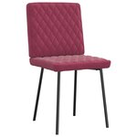 vidaXL Chaises à manger lot de 6 rouge bordeaux velours