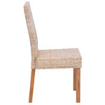 vidaXL Chaise de salle à manger 2 Pièces Naturel 45 x 54 x 93 cm