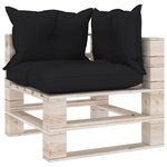 Vidaxl salon de jardin palette 6 pièces avec coussins bois de pin
