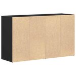vidaXL Buffet avec tiroir Noir 120 x 36 x 69 cm Bois d'ingénierie