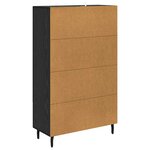 vidaXL Haut Armoire Chêne noir 69 5 x 31 x 115 cm Bois d'ingénierie