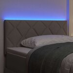 vidaXL Tête de lit avec des lumières à LED Gris clair 90 cm tissu