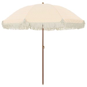 vidaXL Parasol de plage Jaune et blanc 205 x 205 x 210 cm
