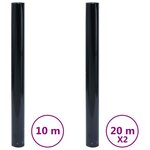 vidaXL Films pour fenêtre 3 Pièces statique dépoli noir PVC