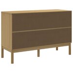 vidaXL Commode FLORO cire marron bois de pin massif