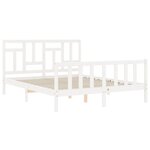 vidaXL Cadre de lit sans matelas blanc bois de pin massif